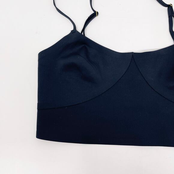 New Intimately Free People Small S Black Bringley Longline Bralette Cutout Back - Picture 4 of 12